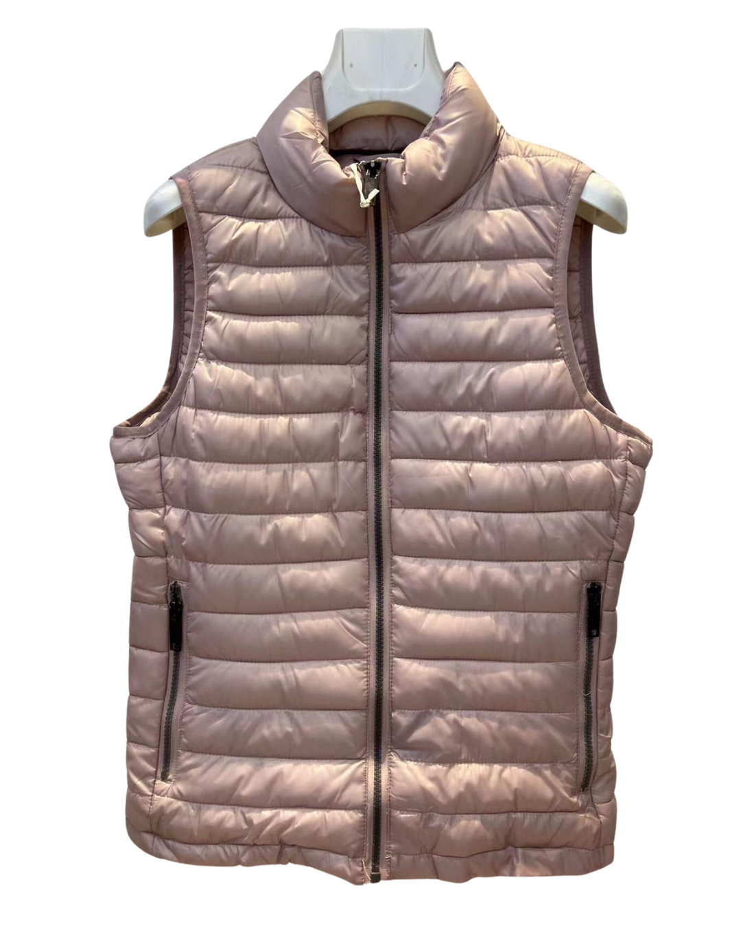 Metallic Lightweight Vest Jacket - Pink