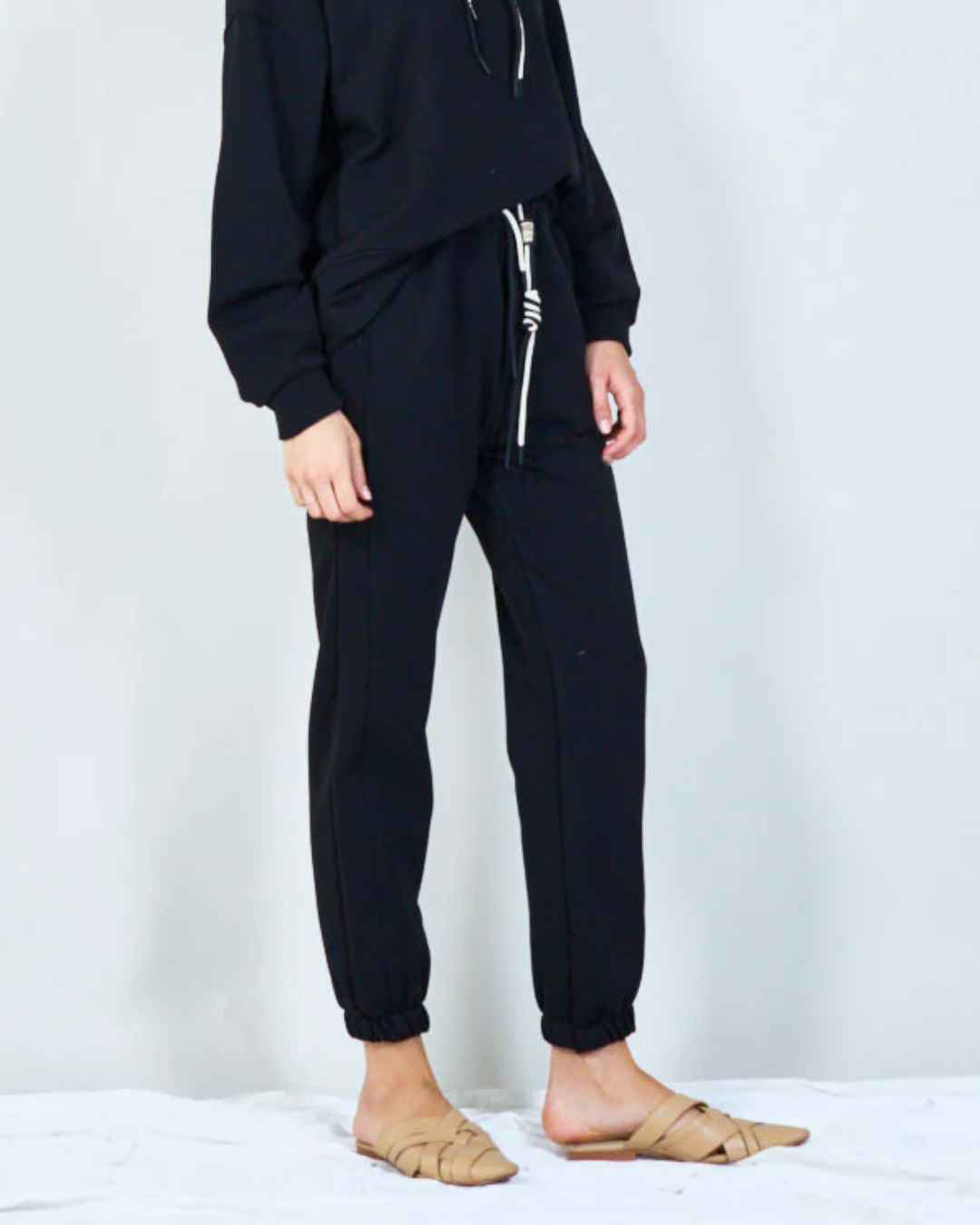 Elastic Jogger Pants - Black