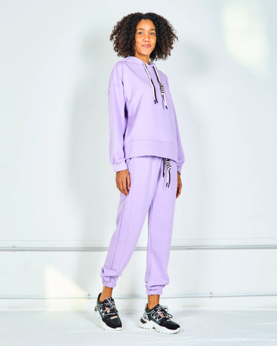 Elastic Jogger Pants - Lilac