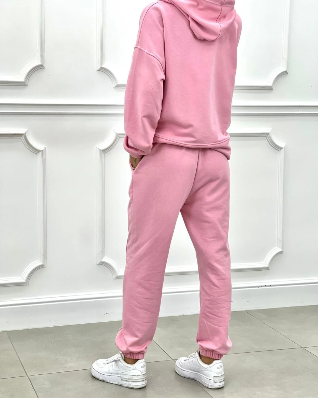 Elastic Jogger Pants - Pink