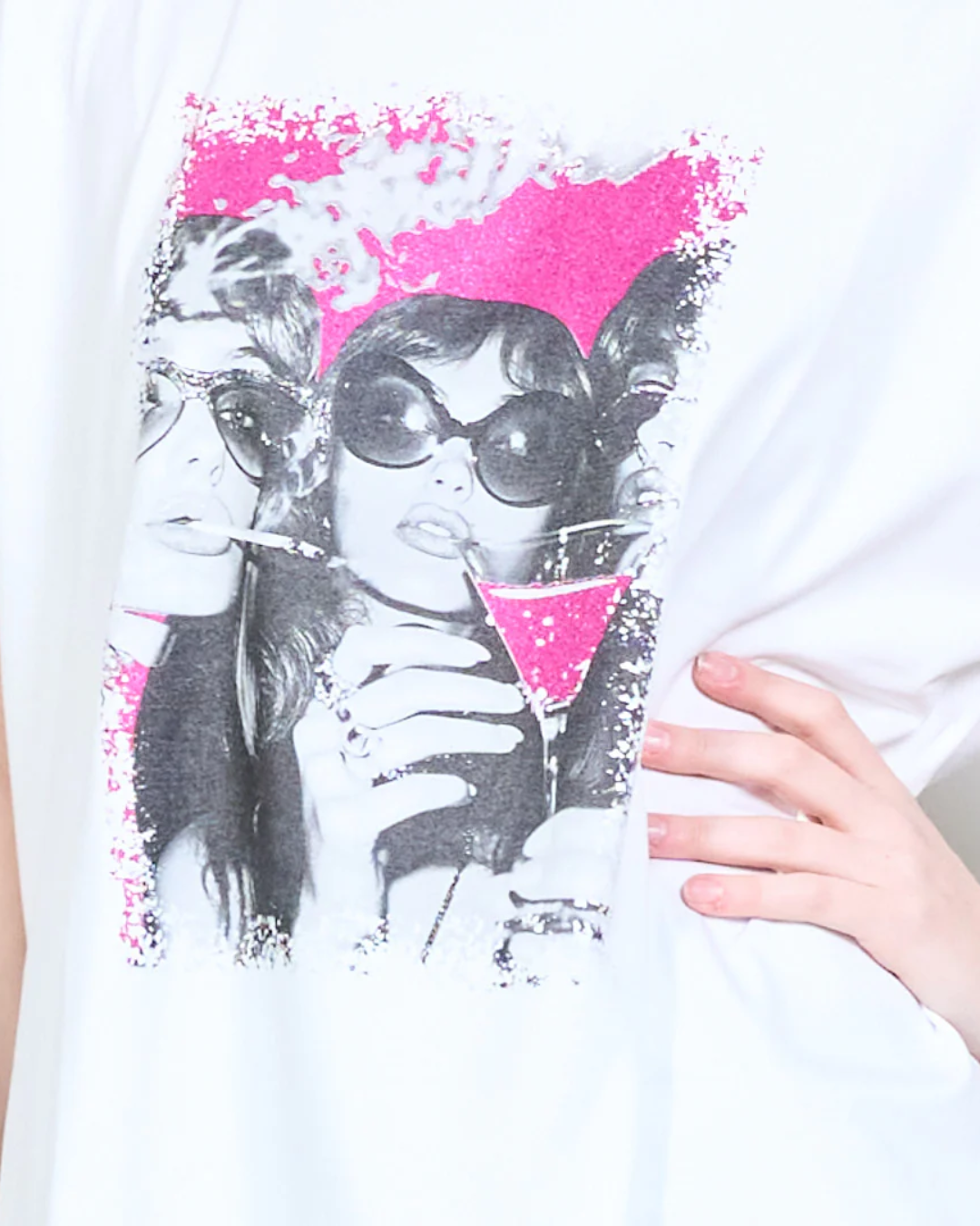 Party Night Graphic T-shirt - White
