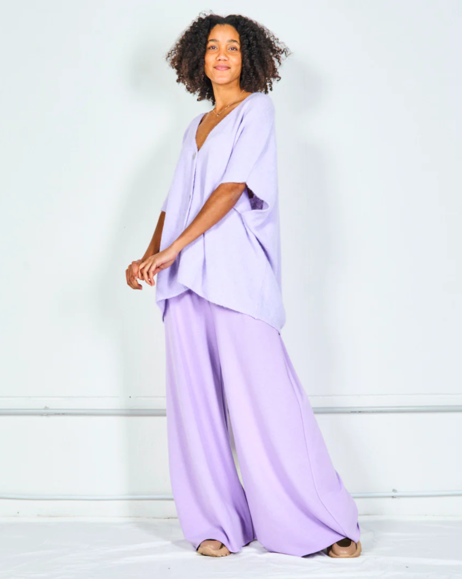 Wide-Leg Pants - Lilac