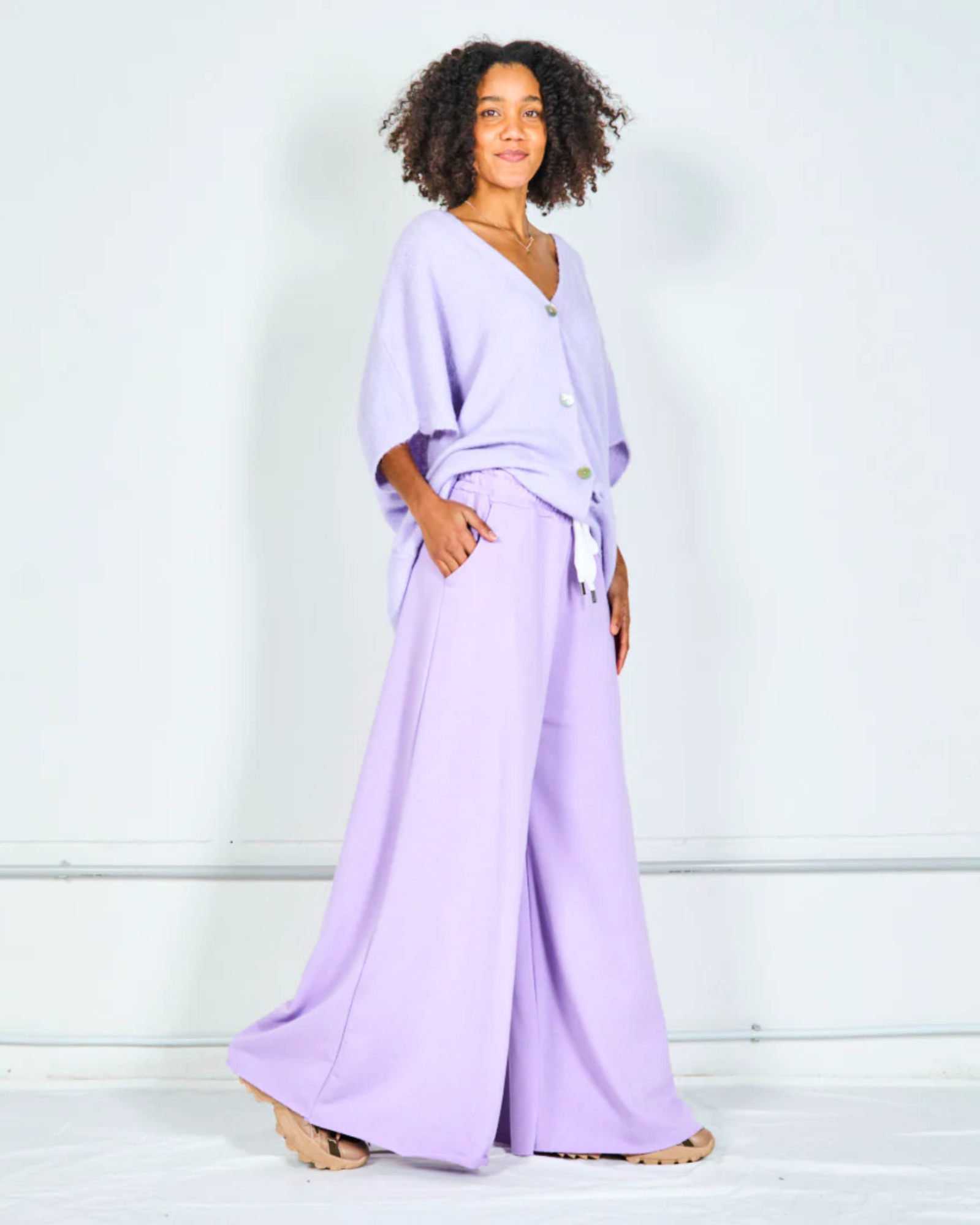 Wide-Leg Pants - Lilac