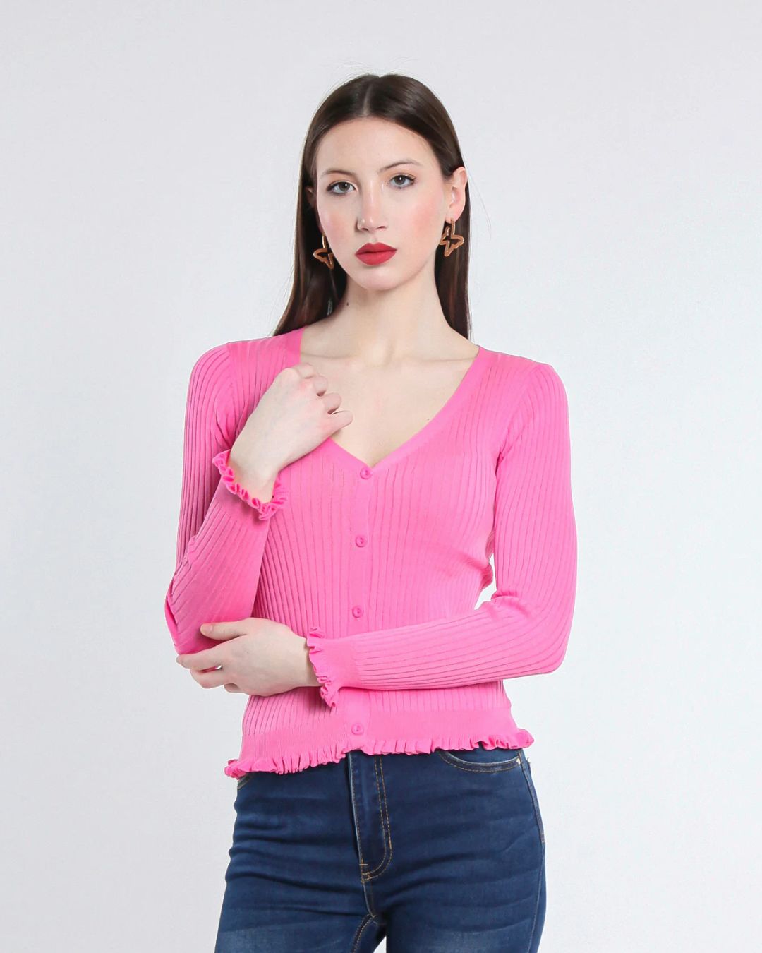 Viscose Cardigan - Fuchsia