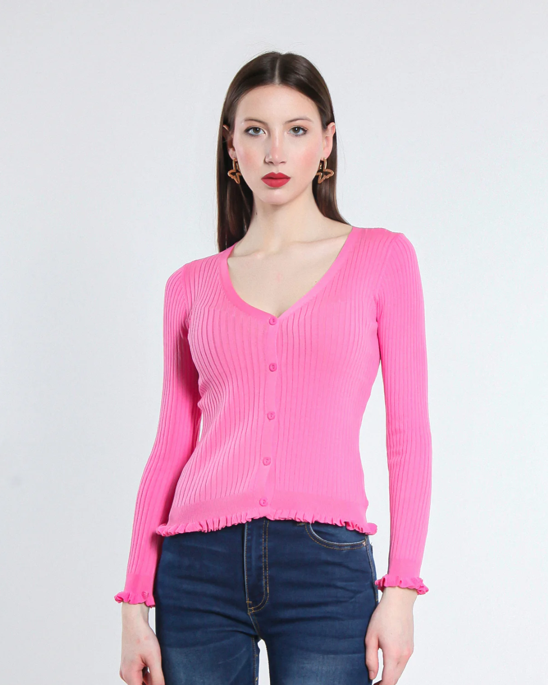 Viscose Cardigan - Fuchsia