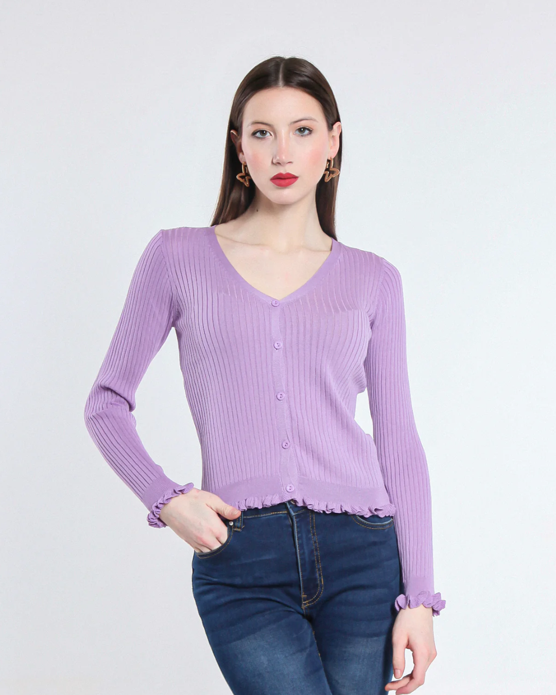 Viscose Cardigan - Lilac