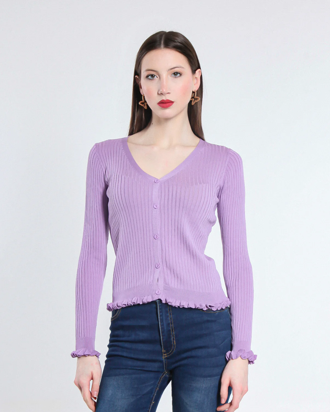 Viscose Cardigan - Lilac