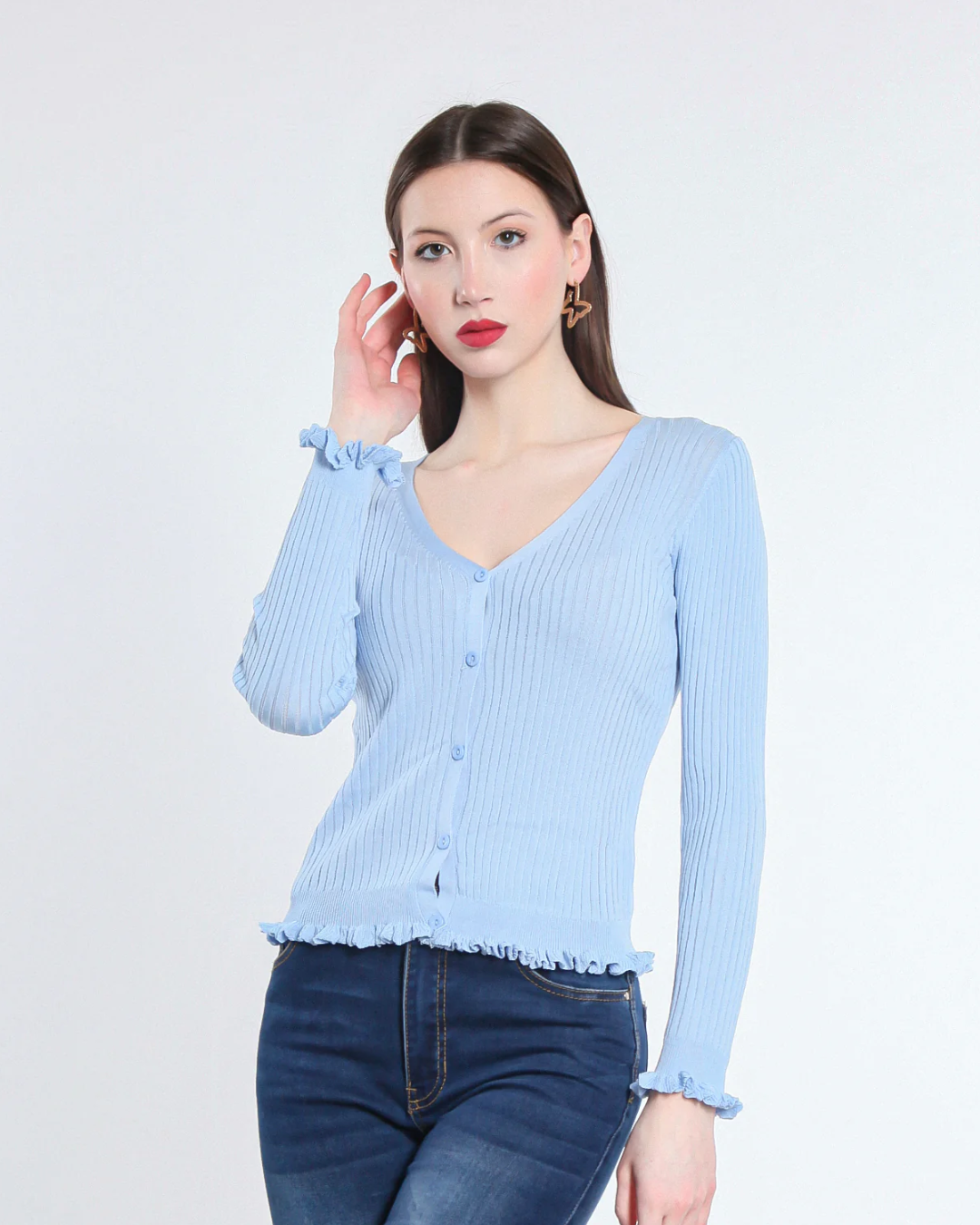 Viscose Cardigan - Sky Blue