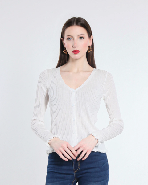 Viscose Cardigan - White