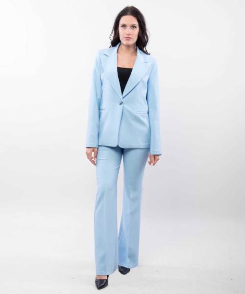 Elegant Flared Trousers - Sky Blue