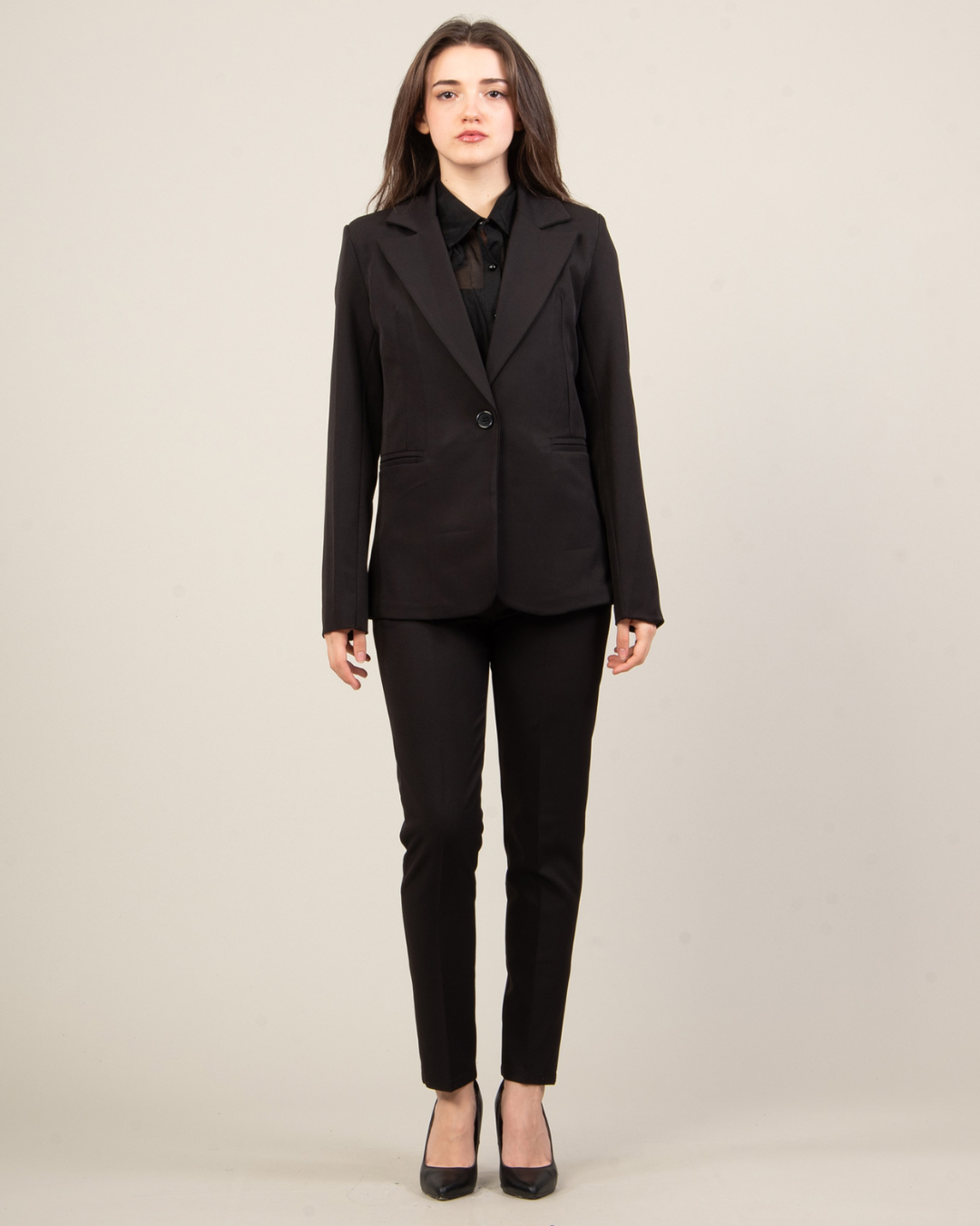 Elegant Blazer Jacket - Black