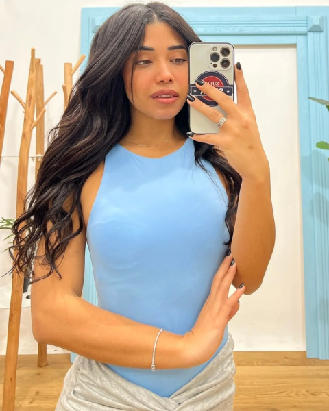 Sleeveless Scoop-Neck Bodysuit - Sky Blue