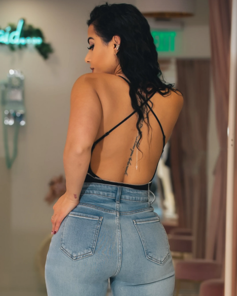 Backless Bodysuit with Adjustable Cross Straps - Black