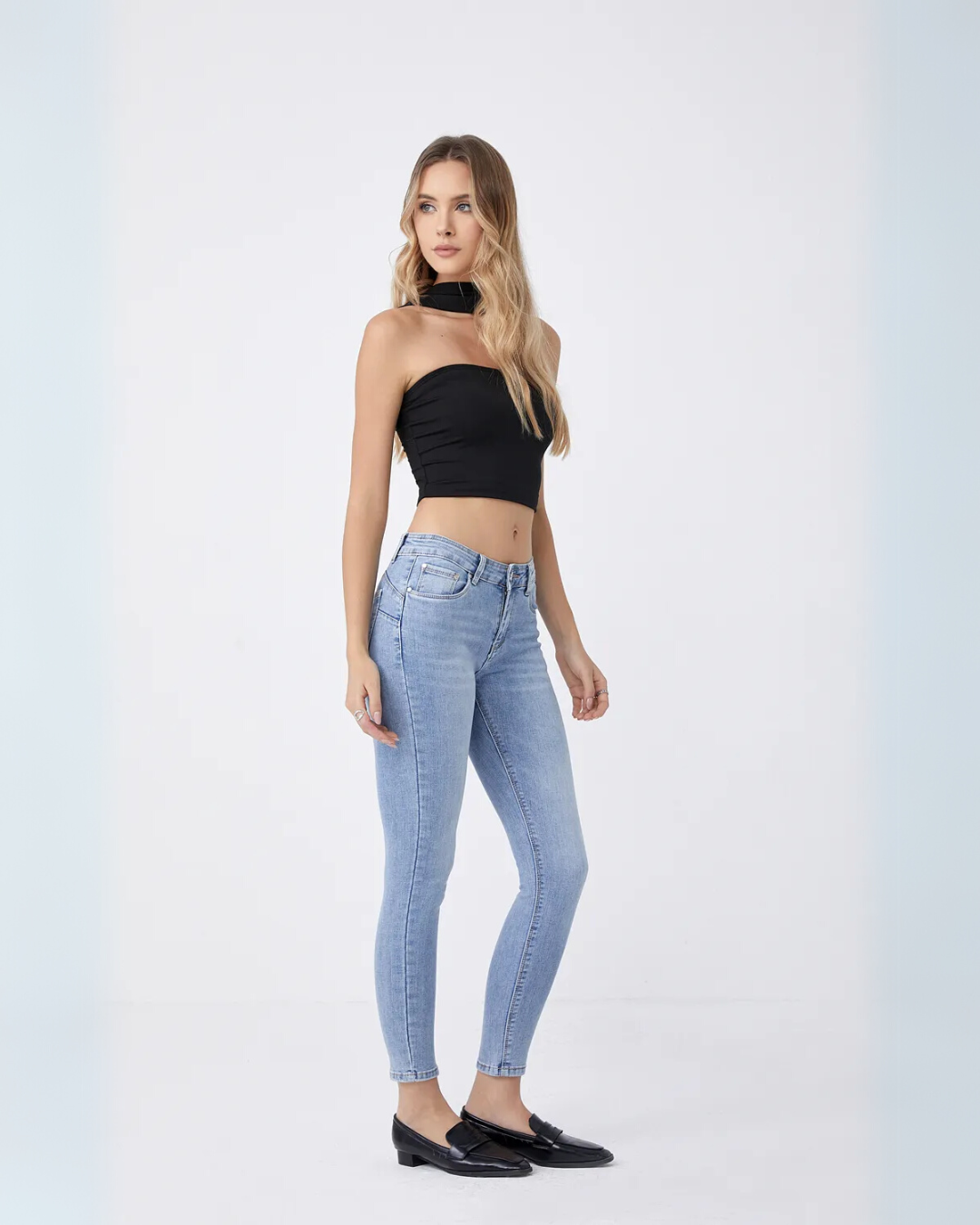 Push Up Skinny Jeans - Blue