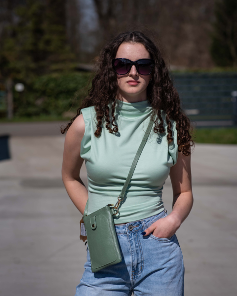 Padded Shoulders Top - Mint