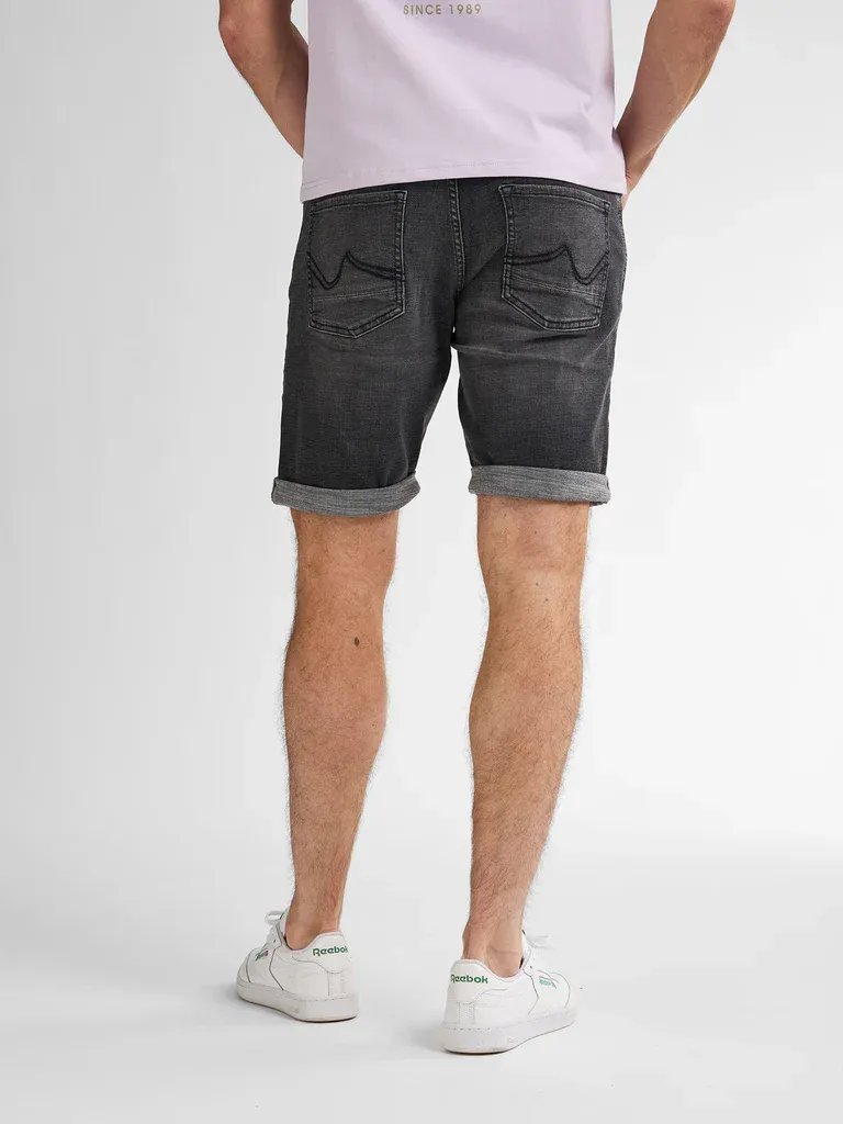 Petrol Bullseye Denim Shorts Sail - Black
