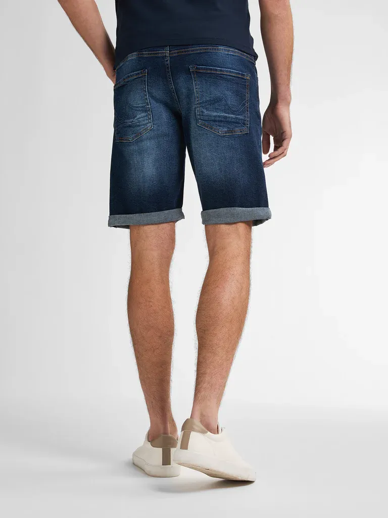 Petrol Bullseye Denim Shorts Sail - Blue