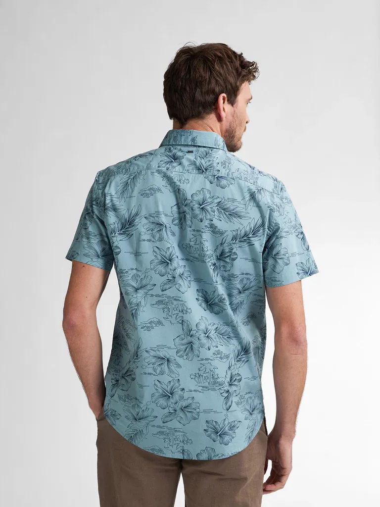 Petrol All-over Print Shirt Oceanpark - Sky Blue