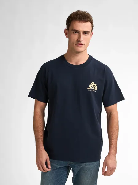 Petrol Back Print T-shirt Conchfront - Blue