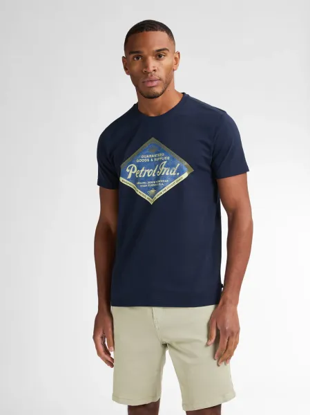 Petrol Artwork T-shirt Bluefin - Blue