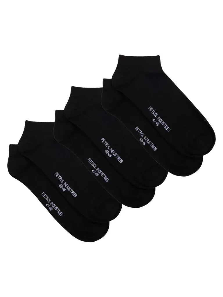 Petrol 3-pack sneaker socks Siepermo - Black