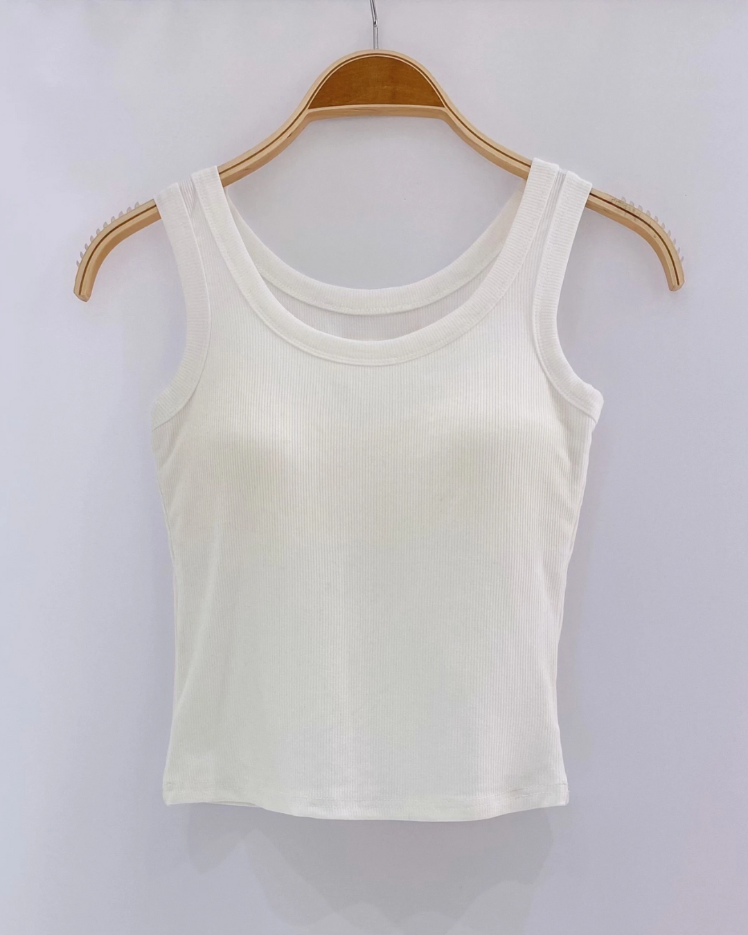 Ribbed Tank Top - White