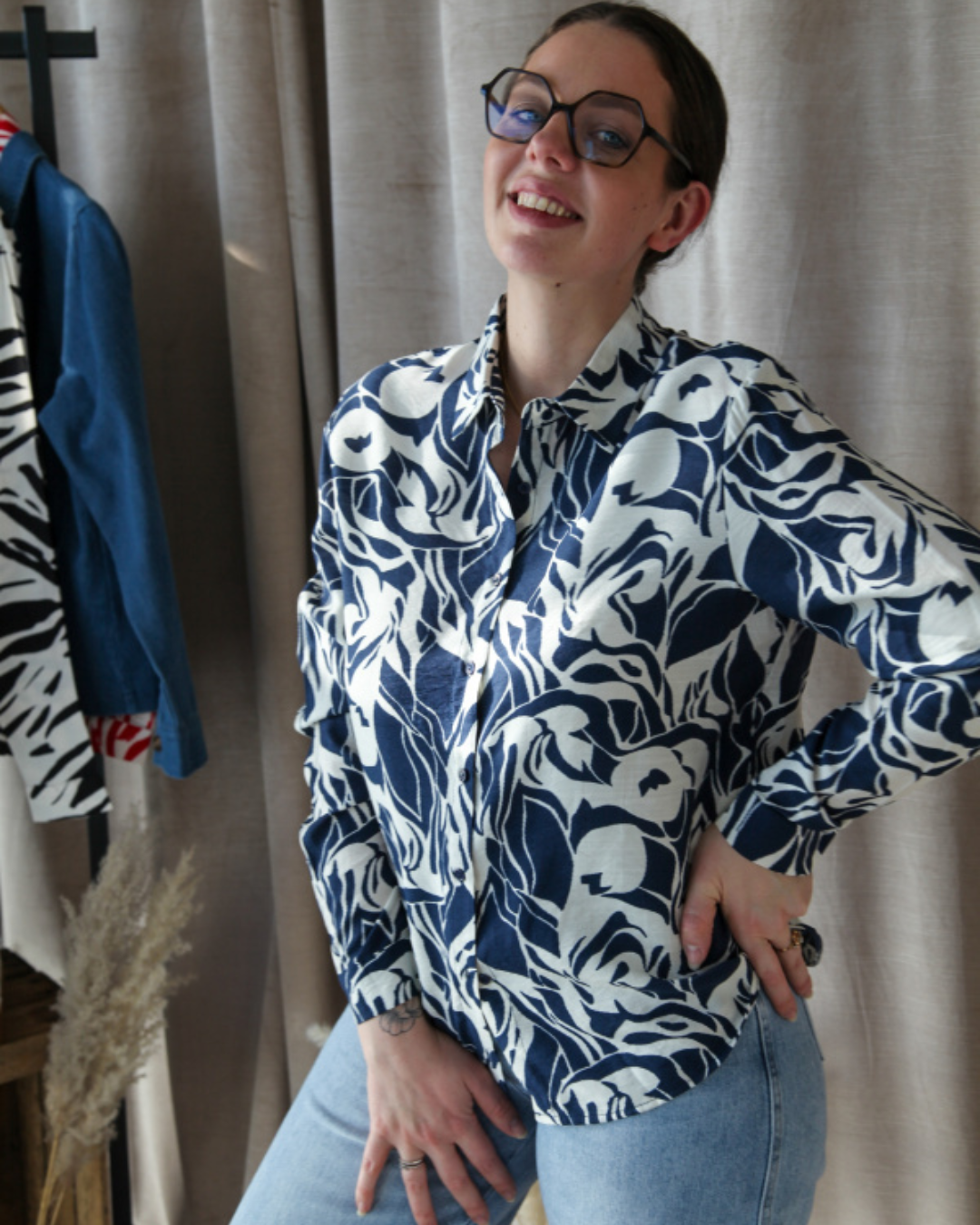 Printed Shirt - Blue