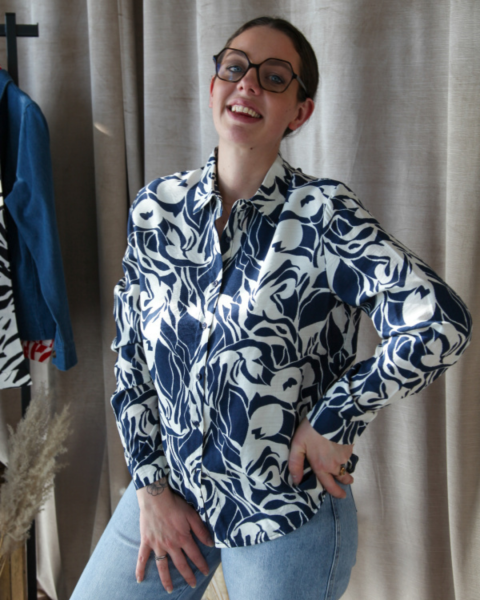 Printed Shirt - Blue
