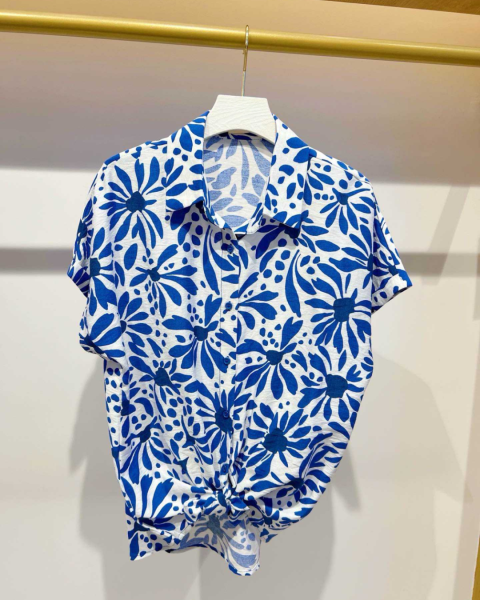 Printed Shirt - Royal Blue
