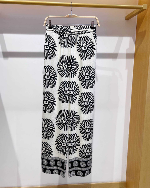 Printed Trousers - Black
