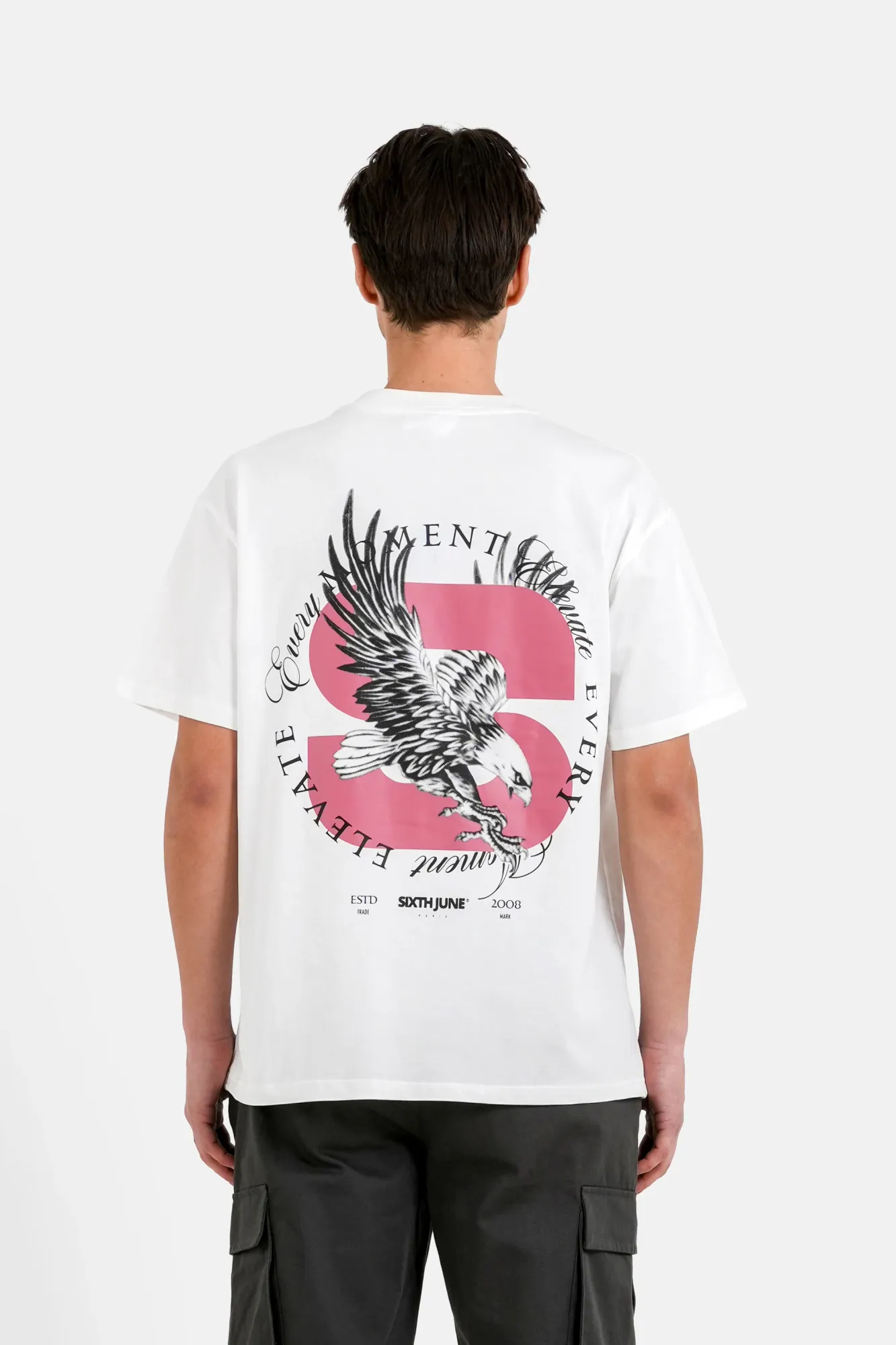 Sixth June Eagle Backprint T-shirt - White