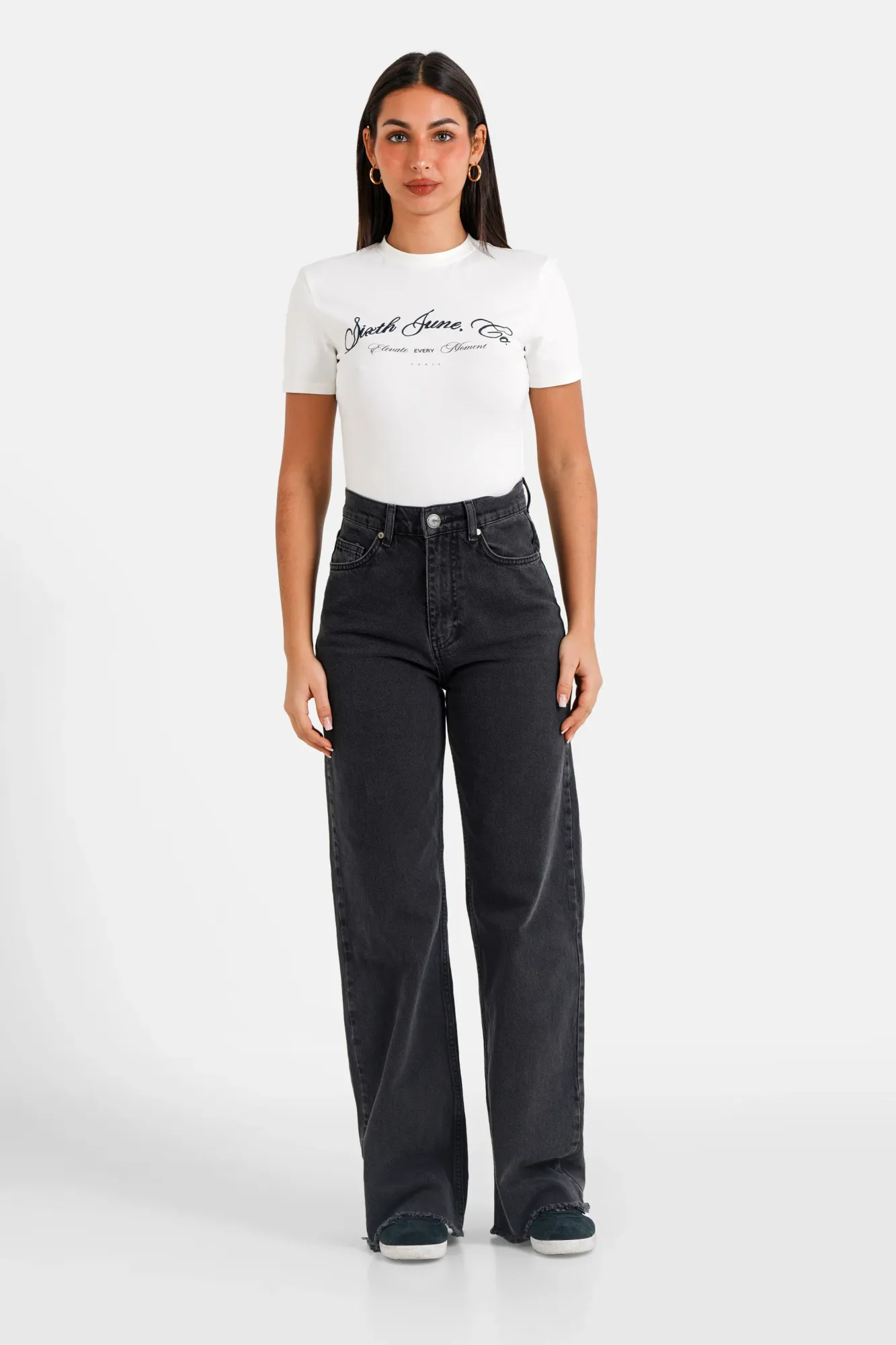 Sixth June Elevate Embroidery T-shirt - White