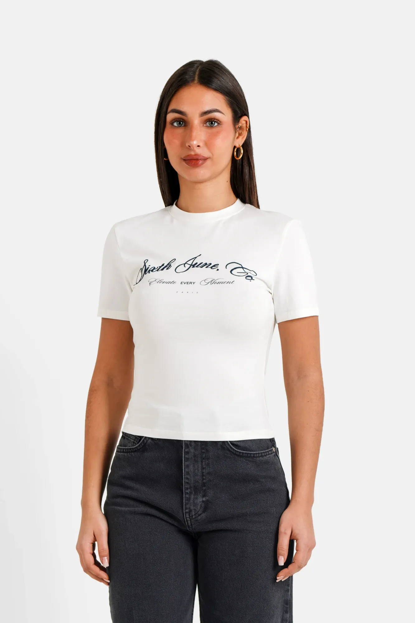 Sixth June Elevate Embroidery T-shirt - White
