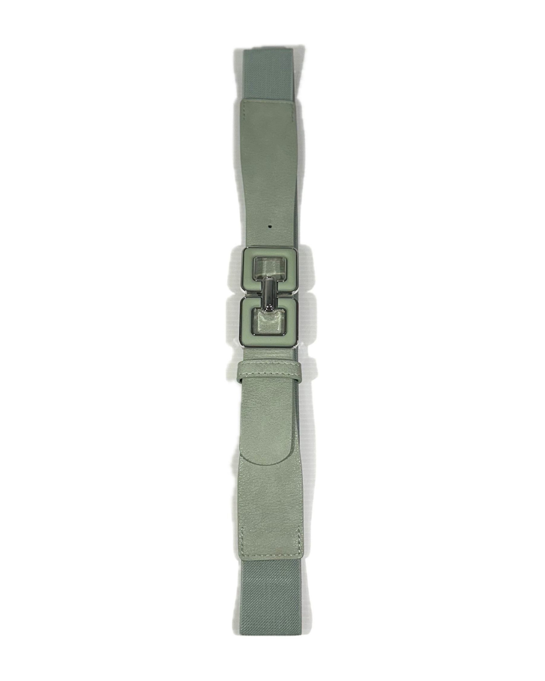Doubled Buckle Elasticated Belt - Mint