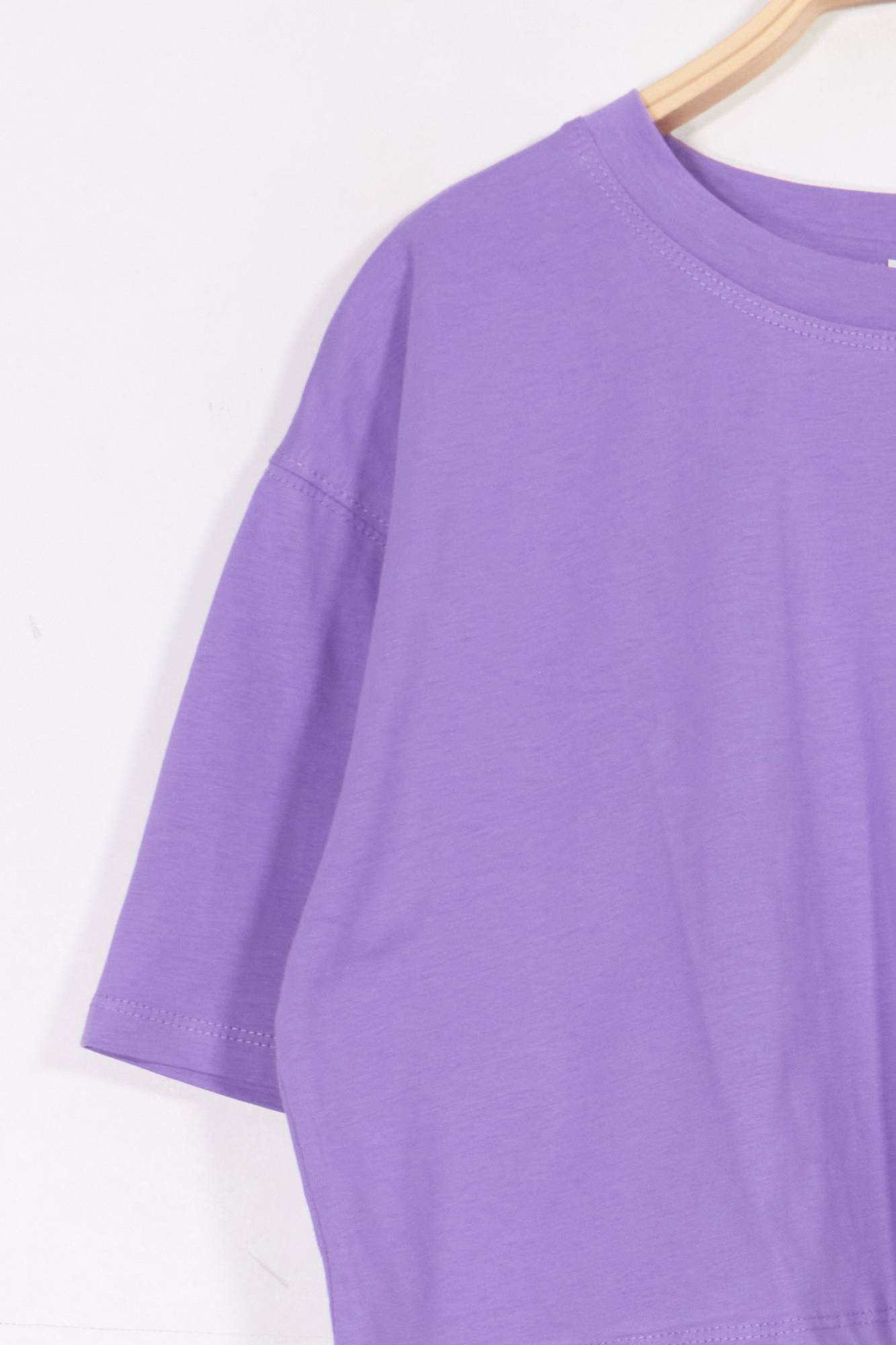 Oversized Cropped T-shirt - Lilac