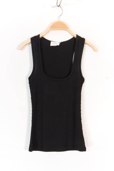 Textured Tank Top - Black