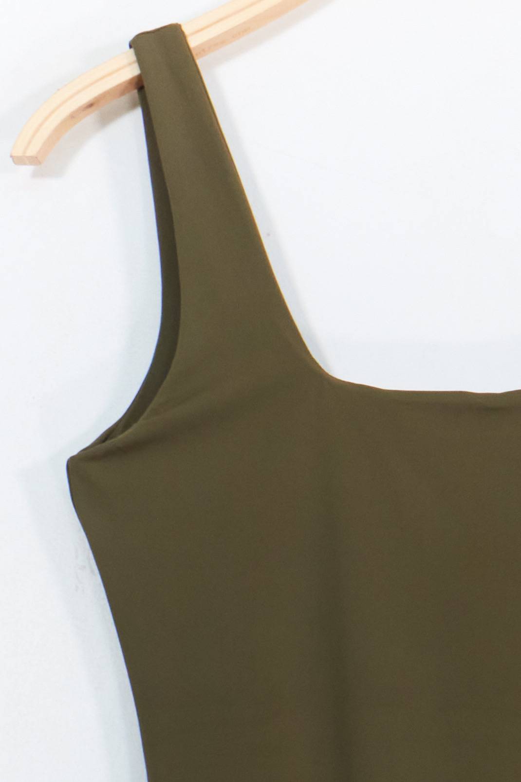 Square Neck Top - Khaki
