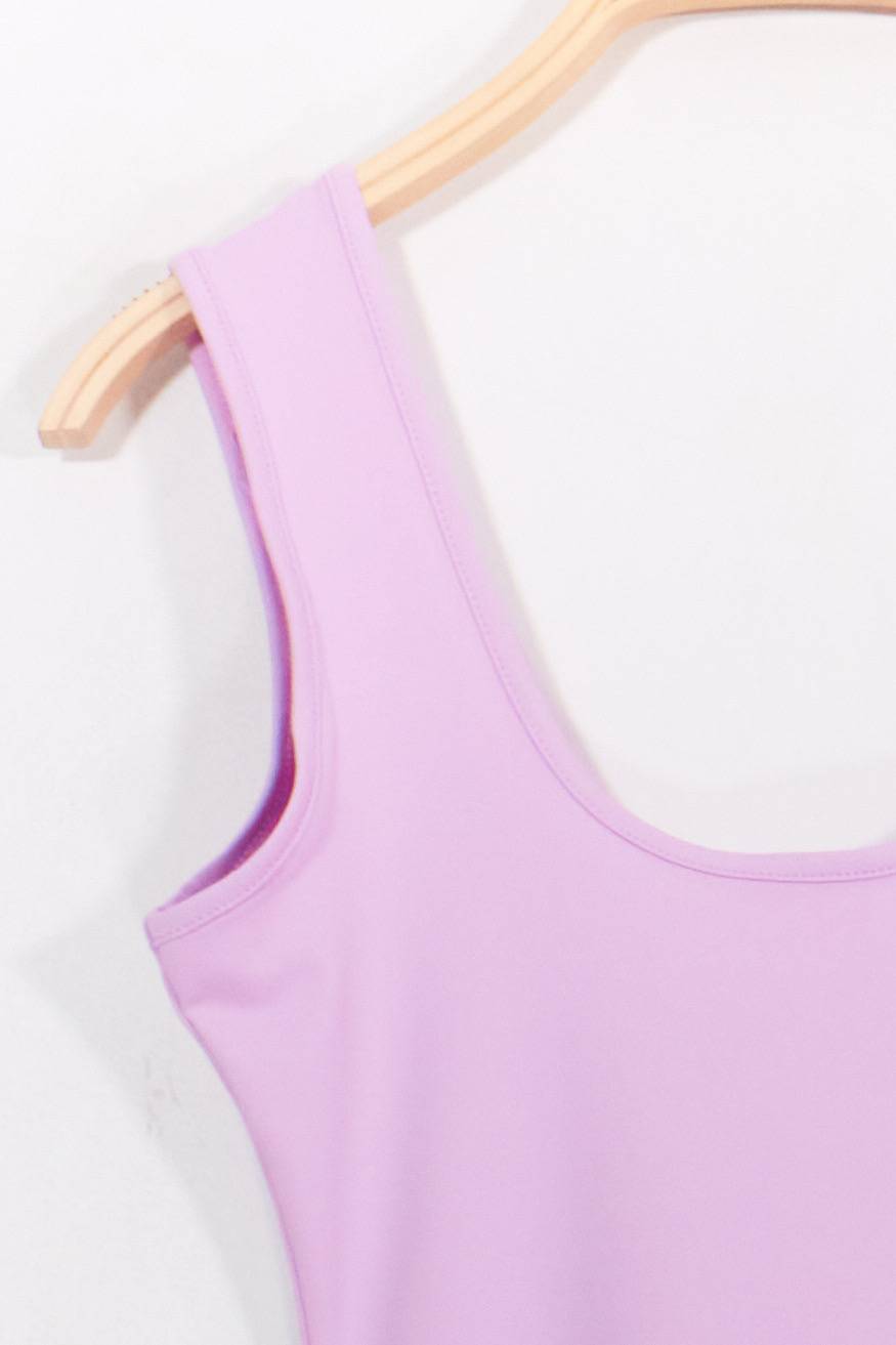 Fitted Midi Tank Dress - Lilac