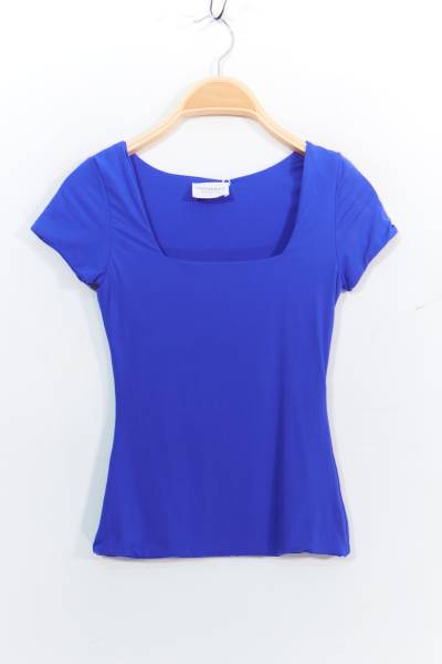Square Neck Fitted Top - Royal Blue