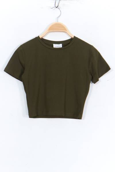 Basic Round Neck T-shirt - Khaki