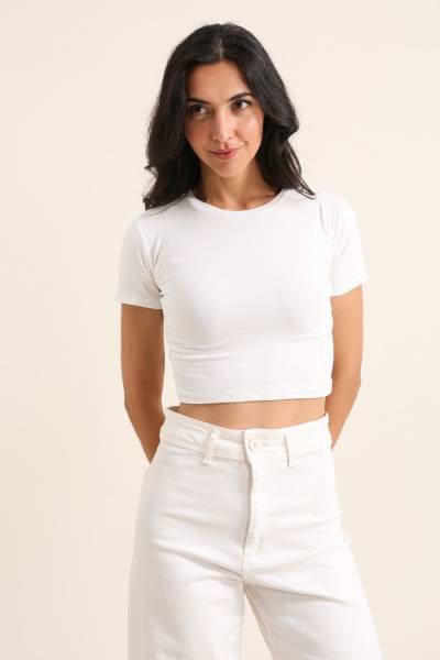 Basic Round Neck T-shirt - White