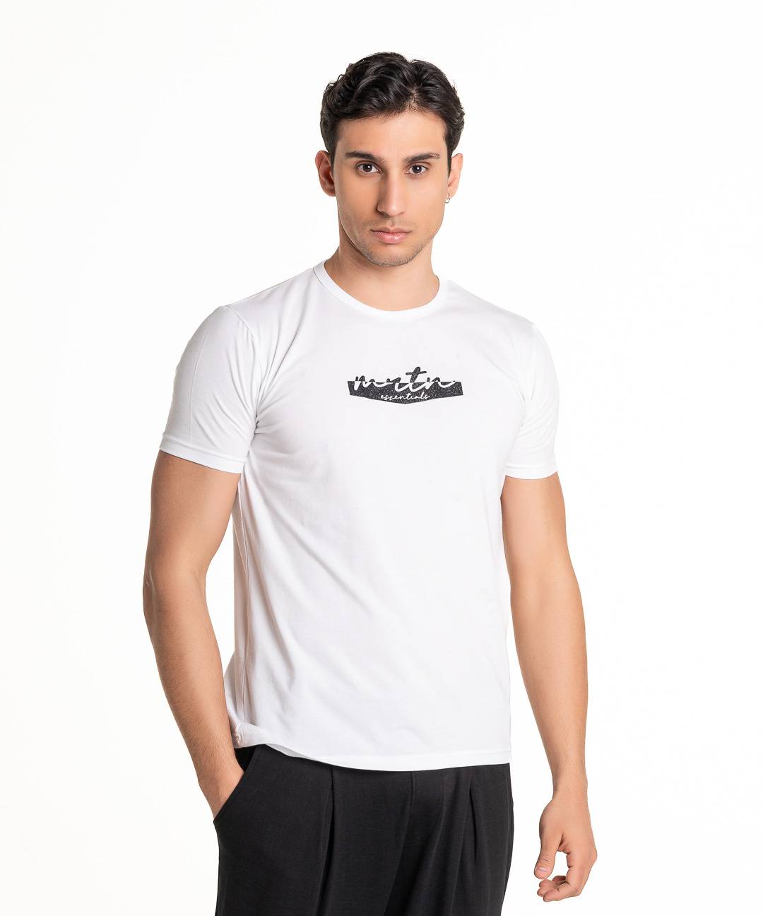 Martini T-Shirt Stamp MRTN Essentials - White