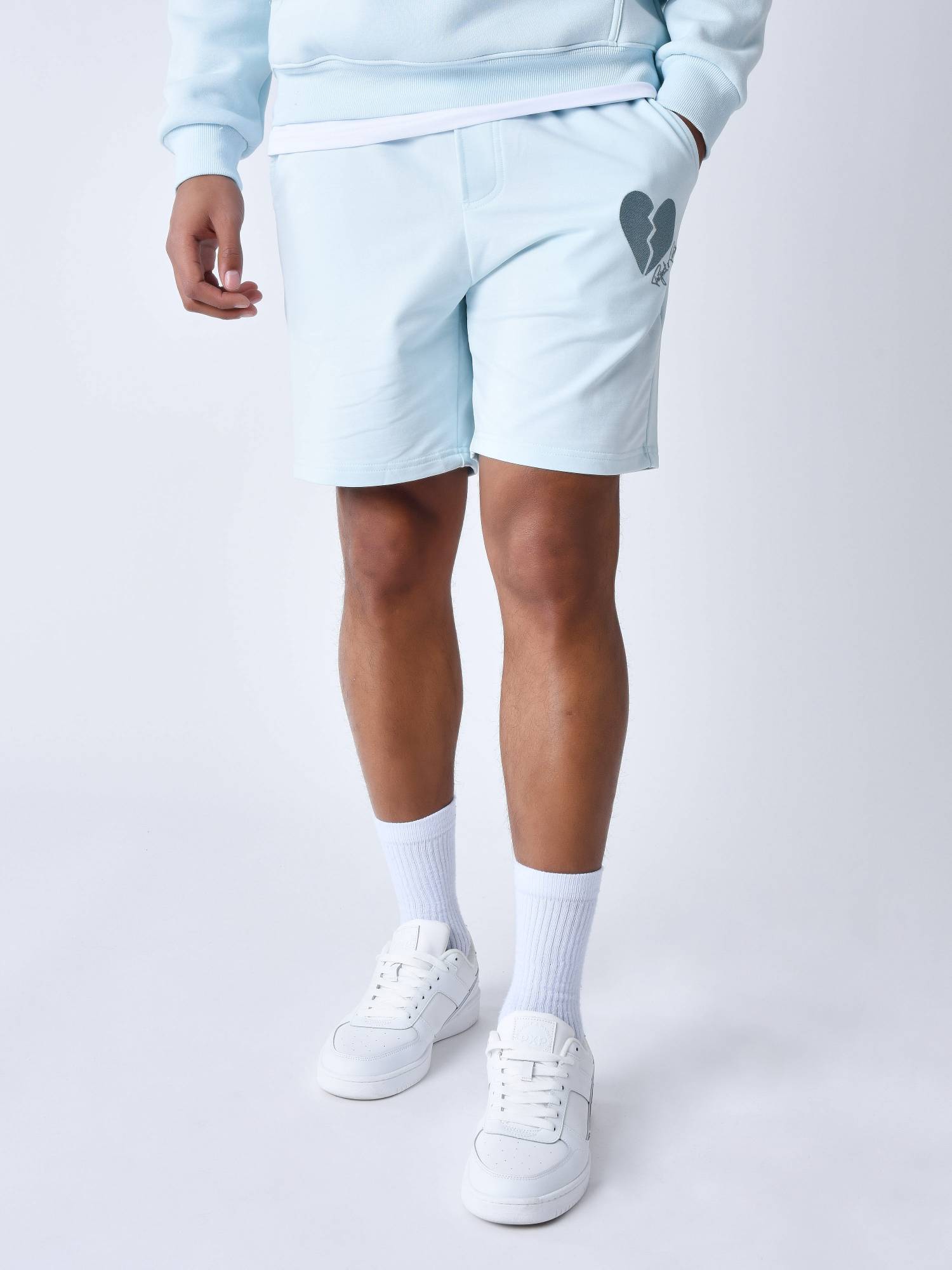 Project X Paris Broken Heart Shorts - Sky Blue