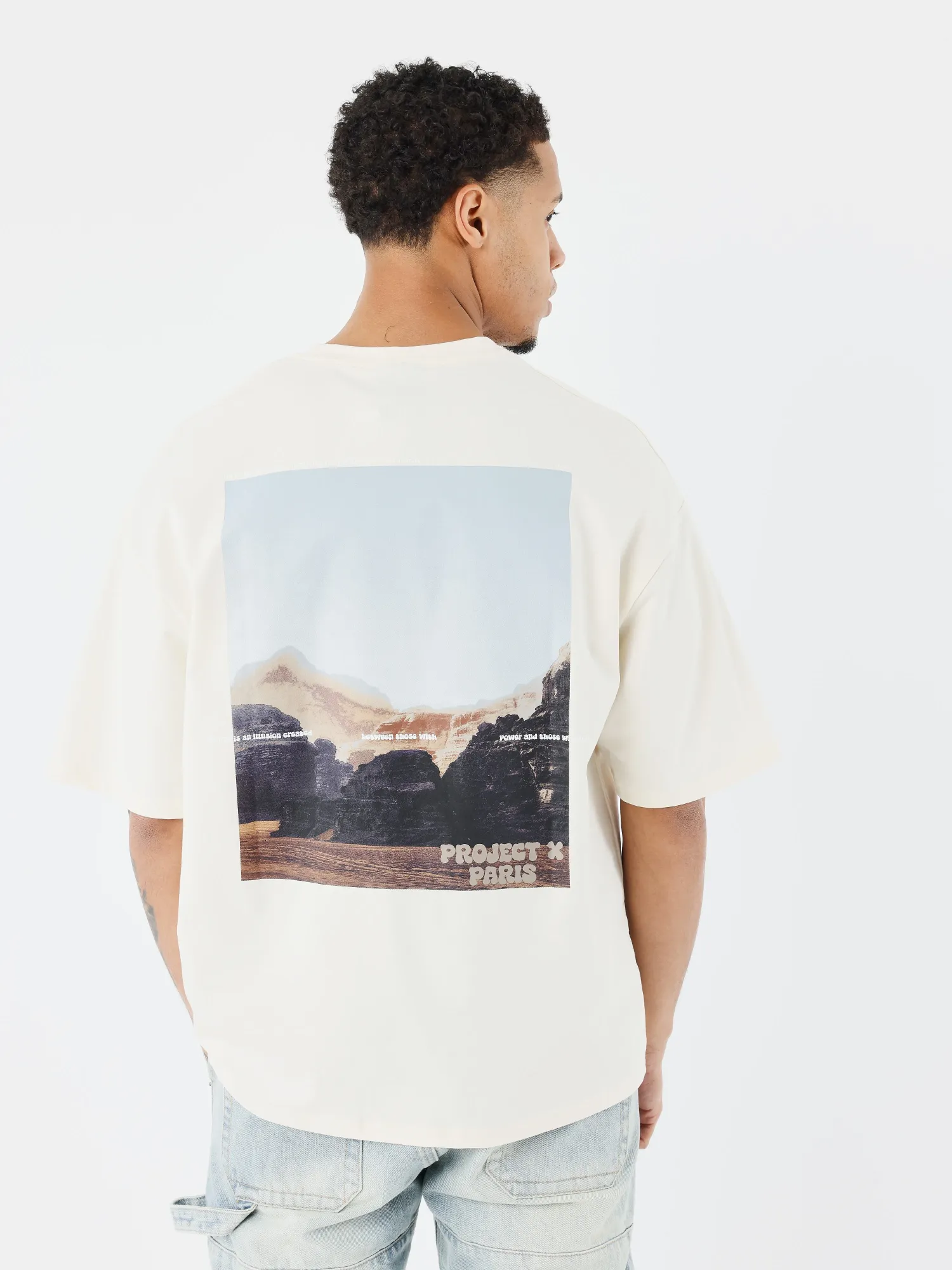 Project X Paris Canyon Motif T-shirt - Beige