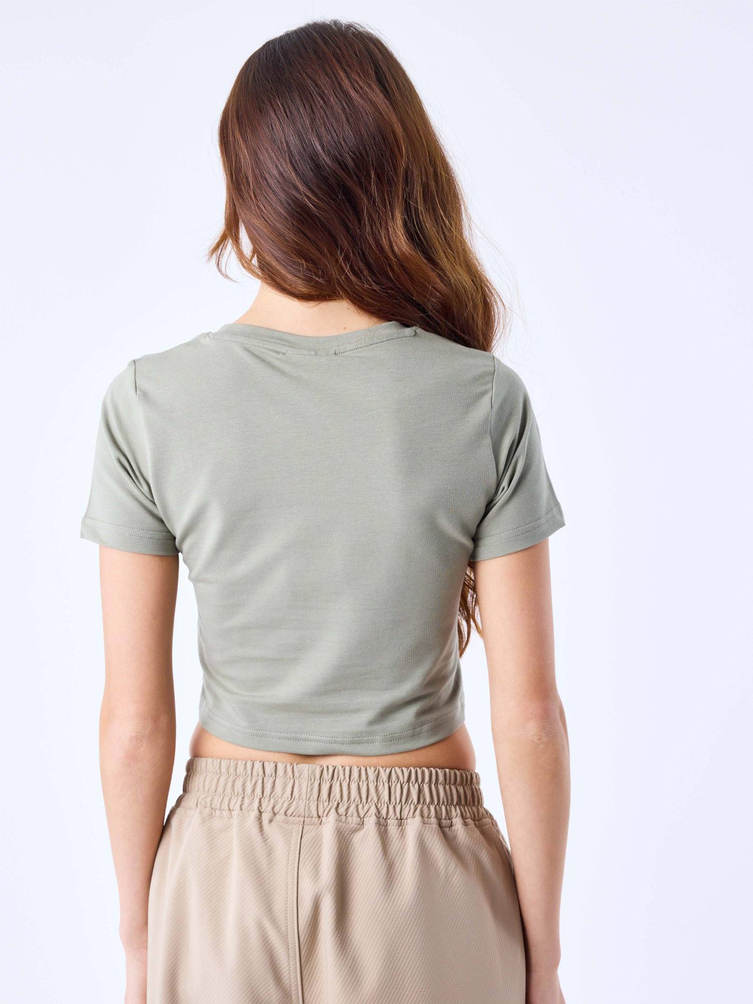 Project X Paris Essentials Crop Top - Khaki