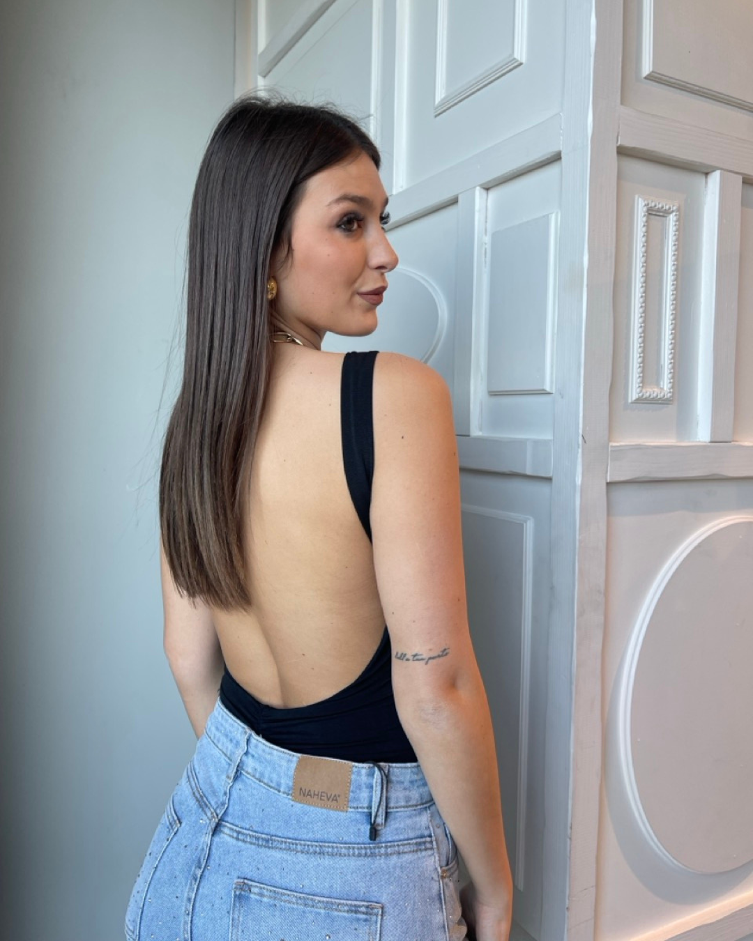 Open Back Bodysuit - Black