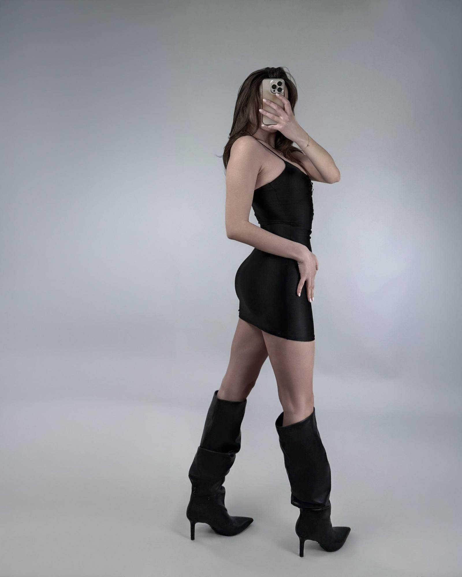 Cut-Out Mini Dress - Black