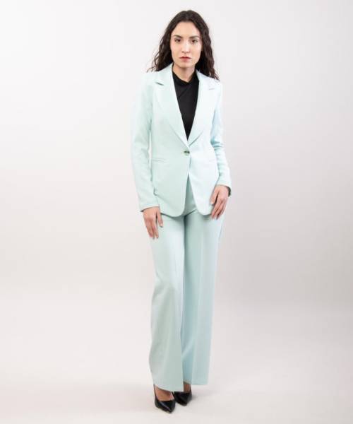 Elegant Wide Leg Trousers - Mint