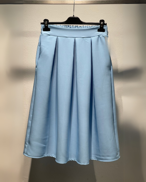 Solid Colour Skirt - Sky Blue