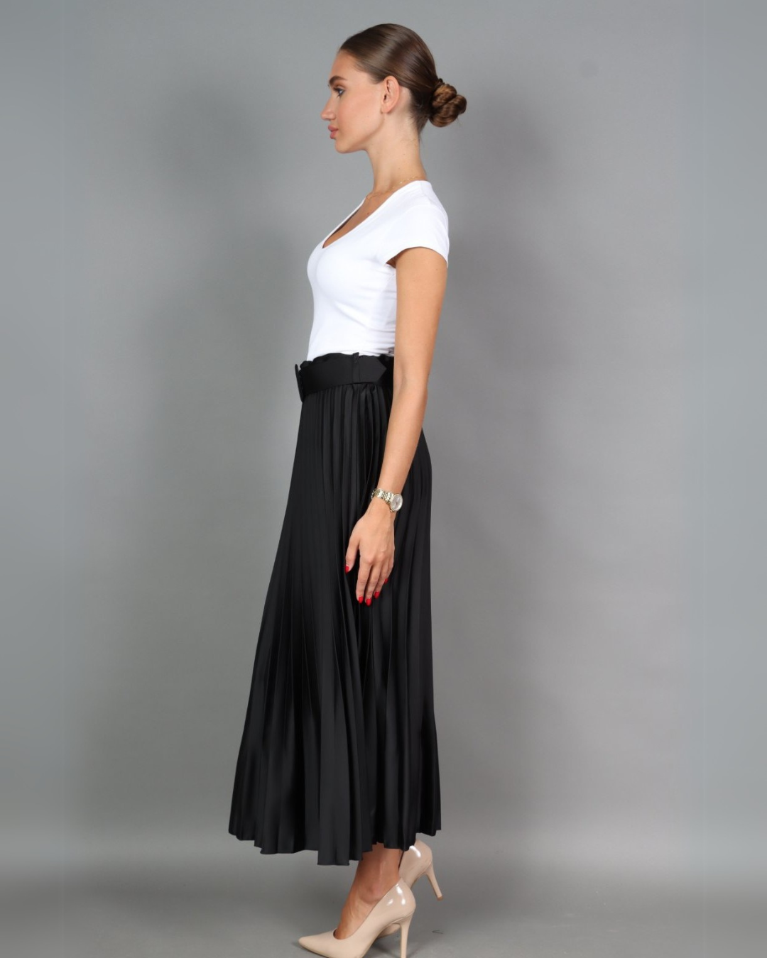 Pleated Skirt - Black